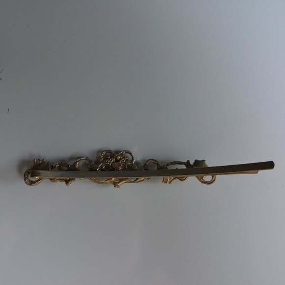 Heart Hair Clip, Silver/Gold color, Pink and blue rhinestone, shiny crystals - Picture 15 of 15